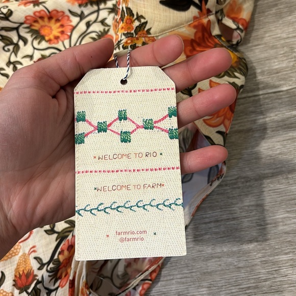 NWT Farm Rio Anthropologie Halter Maxi Dress Size XXS - Picture 6 of 9